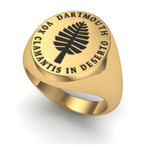 Ring Oval Small 14K Gold Circle Lone Pine Dartmouth
