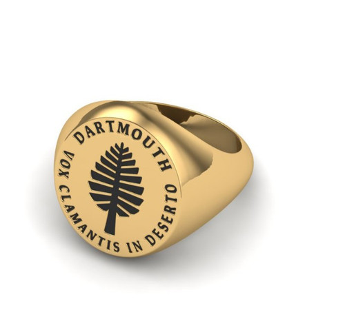Ring Oval Small 18K Gold Circle Lone Pine Dartmouth