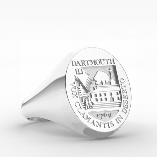 Ring Oval Small Platinum Dartmouth Shield