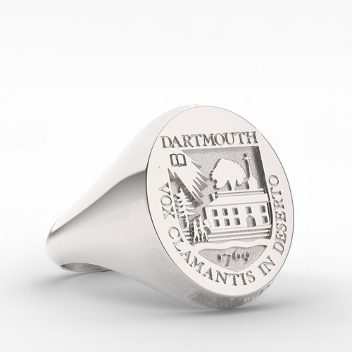 Ring Oval Small Sterling Silver Dartmouth Shield