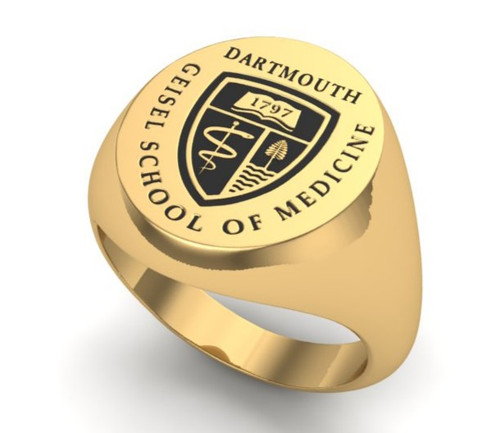 Ring Oval Large 10K Gold Geisel Shield