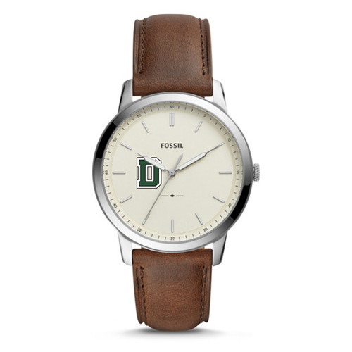 Fossil Watch Men's Minimalist Brown Leather Ivory Dartmouth