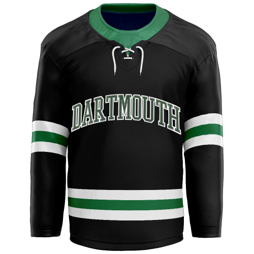 Black Hockey Lace Jersey Adult Dartmouth 
