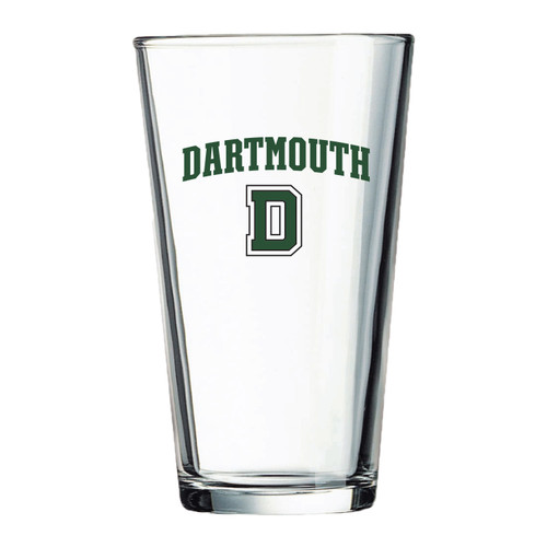 Mixer Pub Style Pint Glass Two-Color D Arch Dartmouth 16 oz
