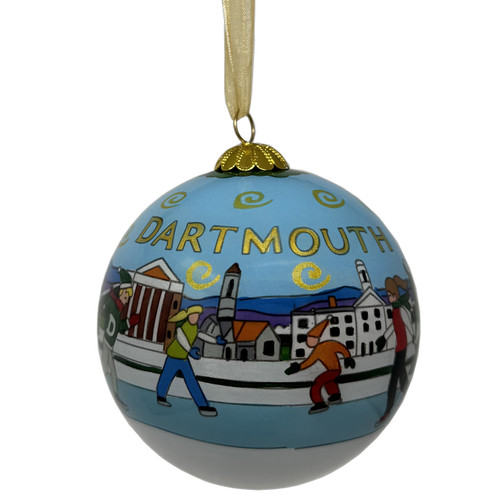 Skaters Glass Ornament Dartmouth Dartmouth Coop