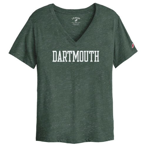 Women's Green Intramural Boyfriend V-Neck Tee Dartmouth
