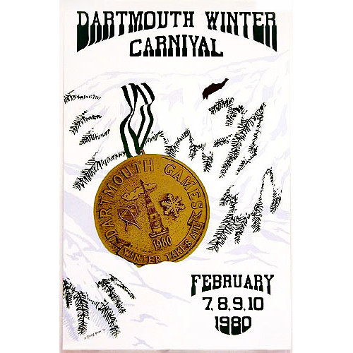 Rare *ORIGINAL* 1980 Winter Carnival Dartmouth Winter Takes All Poster