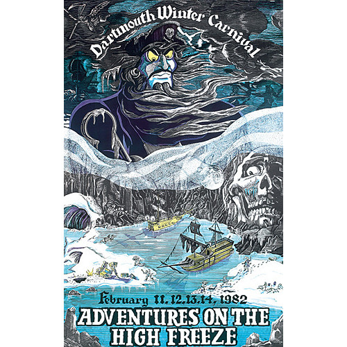 Rare *ORIGINAL* 1982 Winter Carnival Dartmouth High Freeze Poster