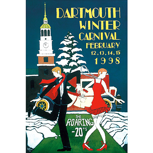 Rare *ORIGINAL* 1998 Winter Carnival Dartmouth Roaring '20s Poster