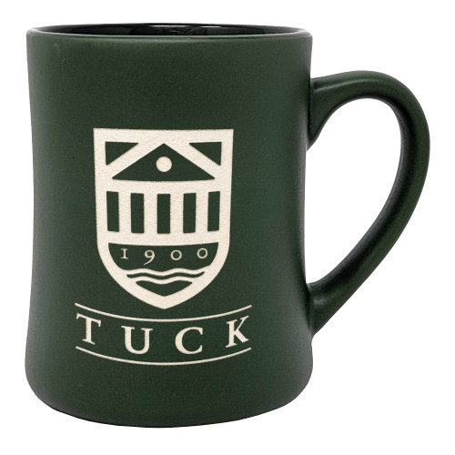 Green Etched Tuck Shield Mug