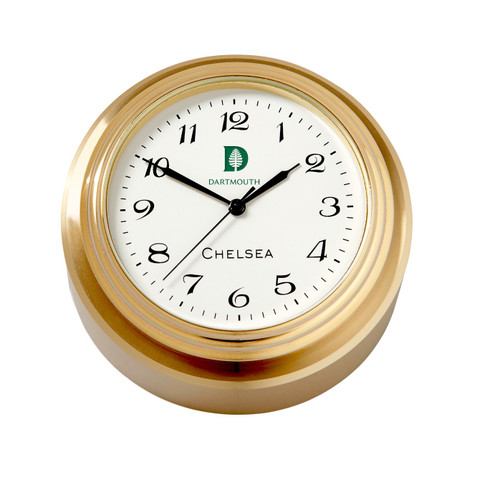 WATERFALL PAPERWEIGHT CLOCK  DPINE OVER DARTMOUTH LOGO