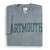 Grey short sleeve tee with 'Dartmouth' across the chest in green