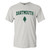Grey short sleeve tee with 'Dartmouth' and lone pine in green across chest