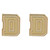 Earrings Gold Plate Block D Dartmouth