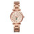 Fossil Watch Women's Jacqueline Rose Gold Tone Stainless Steel Crystal Bezel Sunray Dartmouth