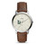 Fossil Watch Men's Minimalist Ivory Face with Brown Strap Dartmouth