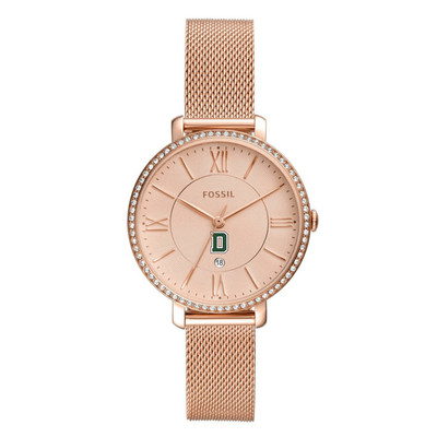 Fossil Watch Women's Jacqueline Rose Gold Stainless Steel Mesh