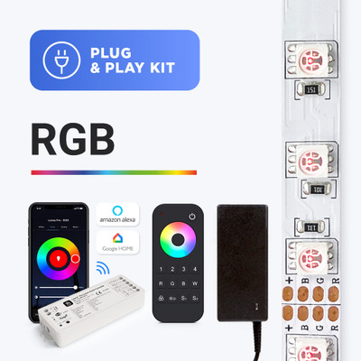 RGB LED Strip Light Plug and Play Kit RGB LED Strip Light Plug and Play Kit