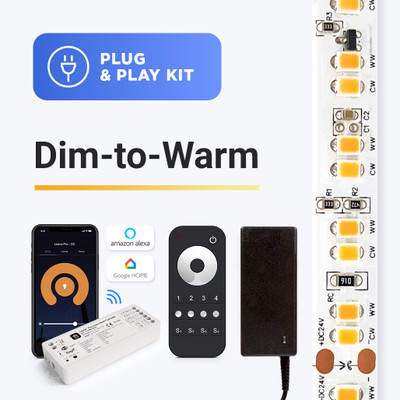 Dim-to-Warm - Plug and Play Strip Light Kit Dim-to-Warm - Plug and Play Strip Light Kit
