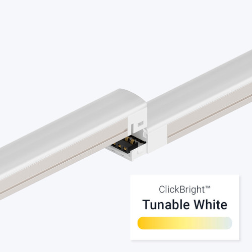 Close-up of ClickBright Tunable White LED light bar with plug-and-play feature