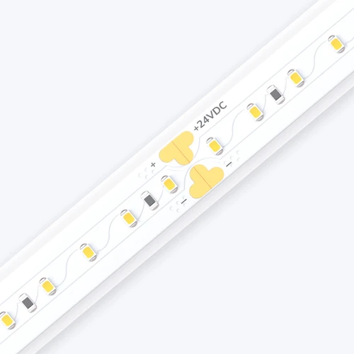Diagonal close-up shot of the Outdoor UltraBright™ Outline IP65 LED Strip showing precise solder points.