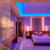 cove lighting example with RGB color changing LED strip lights cove lighting example with RGB color changing LED strip lights