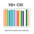 High CRI of 98 means flawless color rendering High CRI of 98 means flawless color rendering