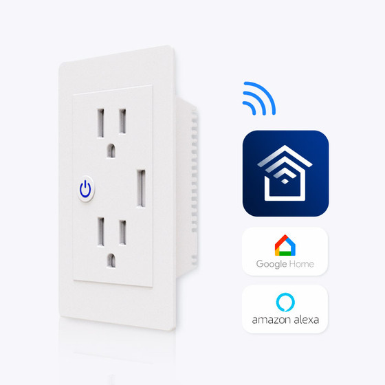 Leona Smart Home Outlet Compatible with Google Home and Amazon Alexa