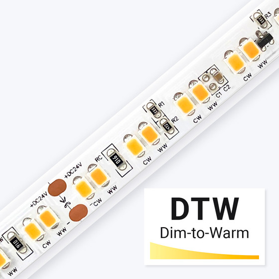 Outdoor UltraBright™Sienna Dim-to-Warm Series LED Strip Light