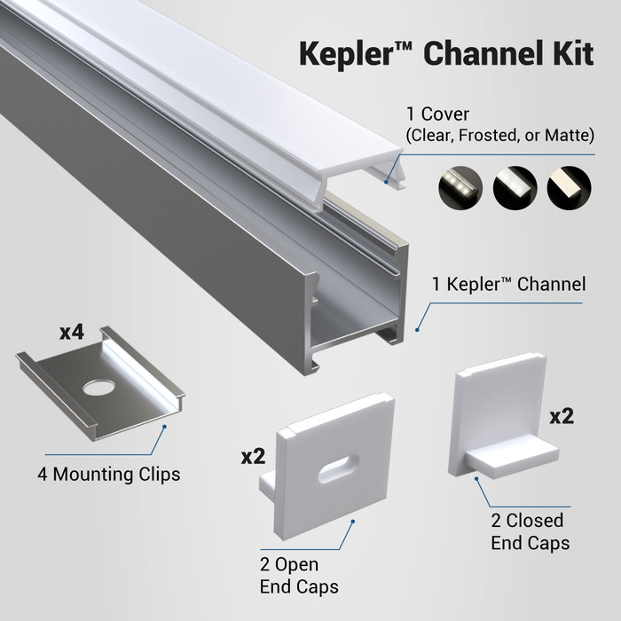 Kepler™ Mounting Channel Kit for LED Strip Lights | Flexfire LEDs