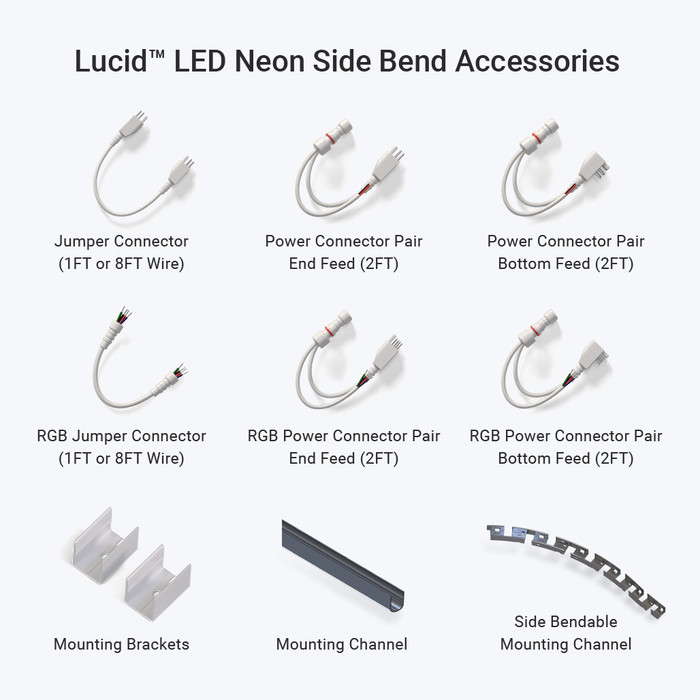 Lucid™ LED Neon Accessories | Flexfire LEDs
