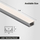 Laika™ Mounting Channel Kit - Surface Installation - Dimensions