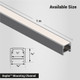 Kepler™ Mounting Channel Kit - Surface Installation - Dimensions