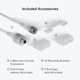 Accessories for the Outdoor Outdoor ColorBright™ RGB Digital Pixel IP65 LED Strip: mounting brackets, connectors, and end caps.