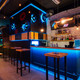 bar and restaurant lighting using RGB 600 color changing LED strip lights