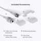 Included accessories for the Outdoor ColorBright™ RGB 600 IP65 LED Strip, like mounting brackets, connectors, and end caps.