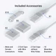 Outdoor RGB and dynamic tunable white LED strip included accessories