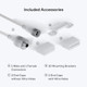 Accessories for the Outdoor ColorBright™ RGB + Tunable White IP65 LED Strip, like mounting brackets, connectors, and end caps.