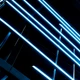 Cool, bright Valor™ Diffused IP67 LED Strips mounted diagonally across a dark ceiling for high-contrast accent light.