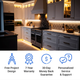 kitchen under cabinet lighting using slim LED strip light
