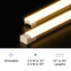 Dimmable LED light bars with 3.5W and 6.5W power options, available in two lengths