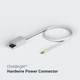 ClickBright hardwire power connector with exposed lead wires for easy installation