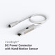 DC power connector with hand motion sensor from ClickBright