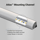Atlas™ Mounting Channel Kit - Angled Surface Mount Installation - benefits