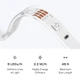 Close-up of Outdoor ColorBright™ RGB 150 IP65 LED Strip circuitry and connection pads, with spec icons below.