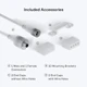 Included accessories for the Outdoor ColorBright™ RGB 600 IP65 LED Strip, like mounting brackets, connectors, and end caps.