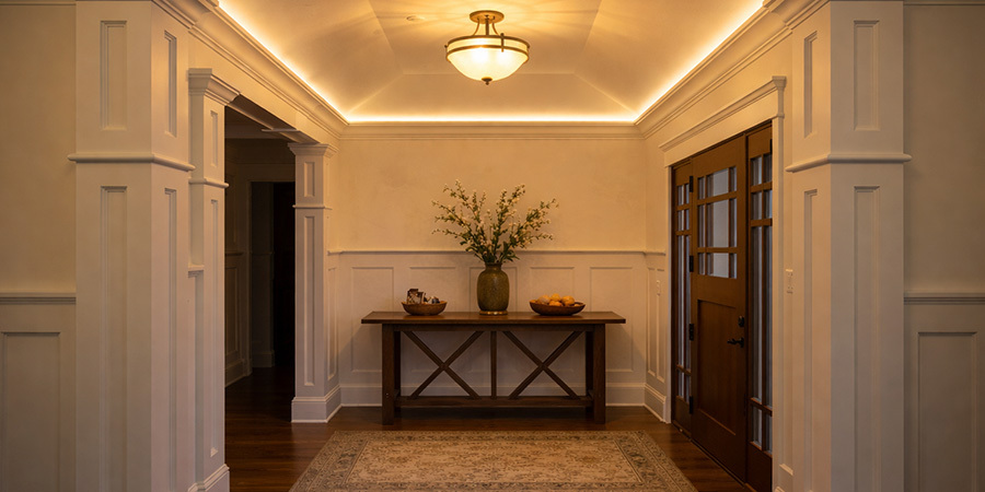 Ambient lighting hallway example