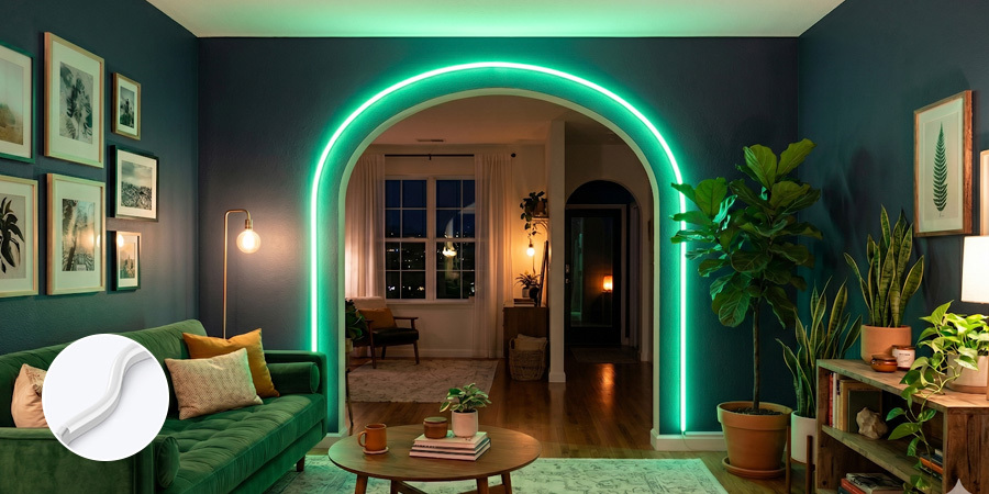 Arched Doorway Flexfire RGB Lucid Neon Strips