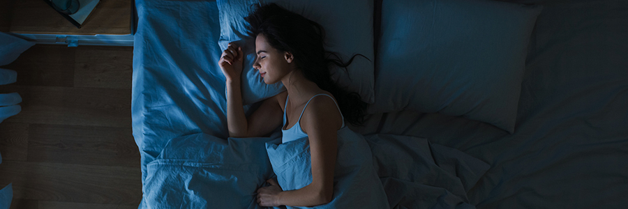 Person sleeping, daylight time adjustment 