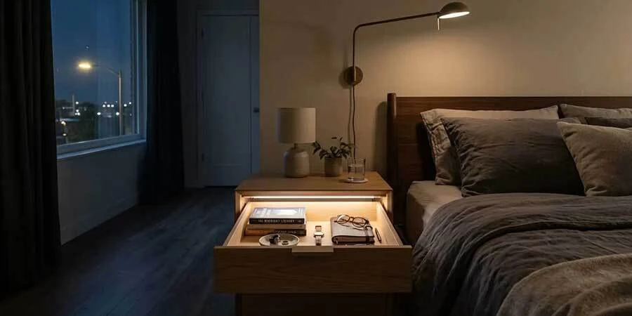 LED Lighting Inside Drawer and Bedroom Cabinets